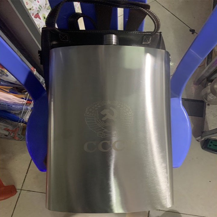 [BÌNH 5 LÍT] Bình tông CCCP đựng rượu Inox và bao da 5L hàng nặng chất lượng, kiên cố