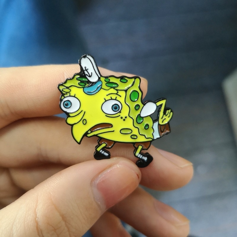 Ghim cài áo hình hoạt hình spongebob ngộ nghĩnh
