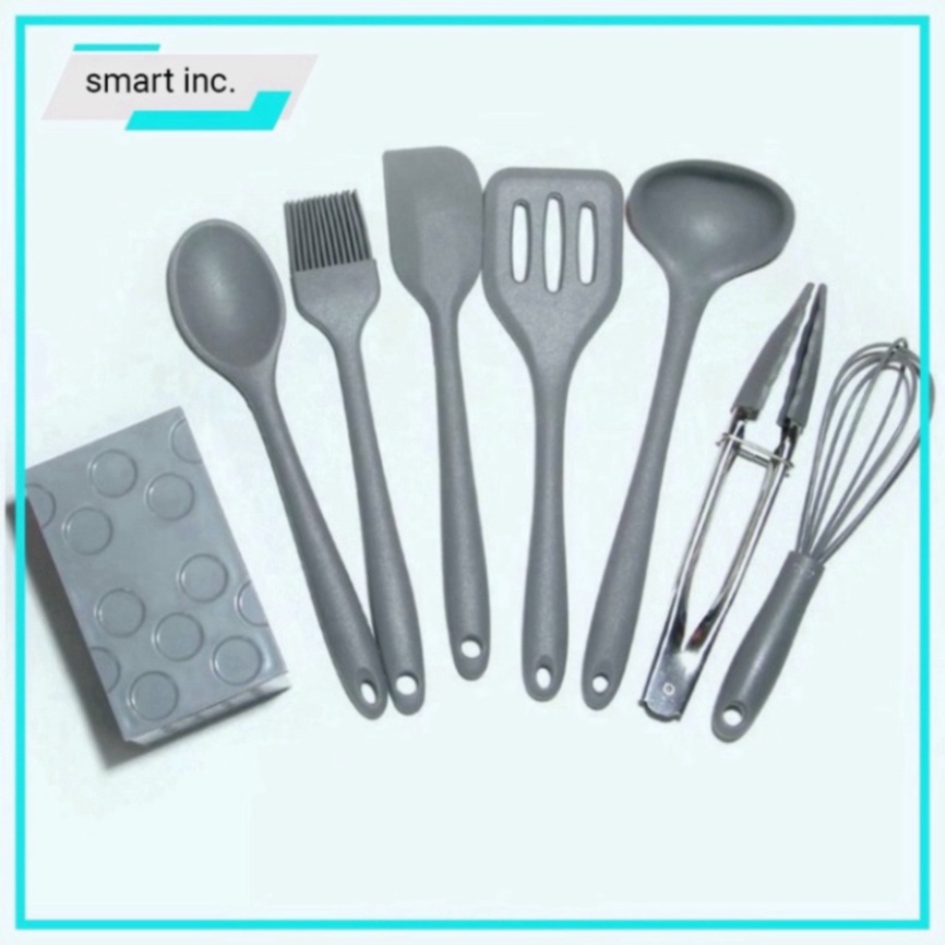 Cây Đánh Trứng Phới Trộn Bột Spatula Dụng Cụ Làm Bánh Làm Bếp Silicon 8 Món