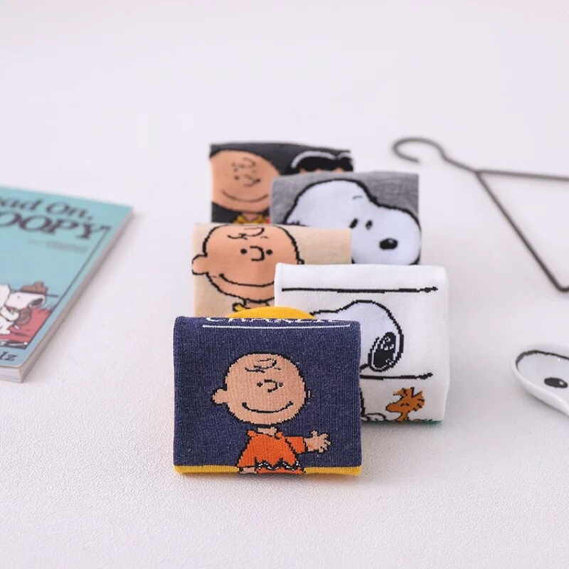 Vớ cổ ngắn nam nữ tất snoopy cổ thấp kháng khuẩn cotton thời trang đẹp MONEY VN045