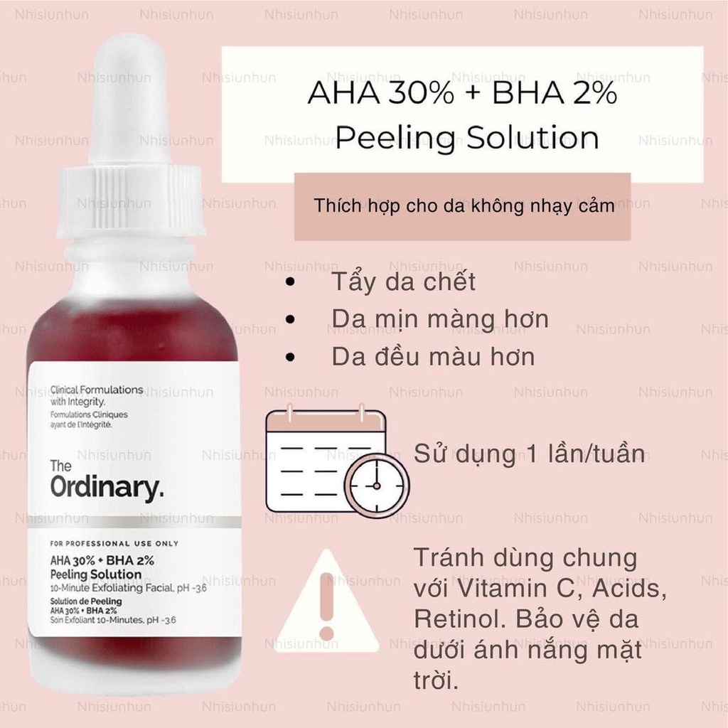 Tinh chất The Ordinary AHA 30% + BHA 2% Peeling Solution