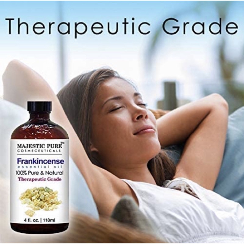 Tinh dầu Hương Trầm 100% tự nhiên Majestic Pure Frankincense Essential Oil 118ml USA