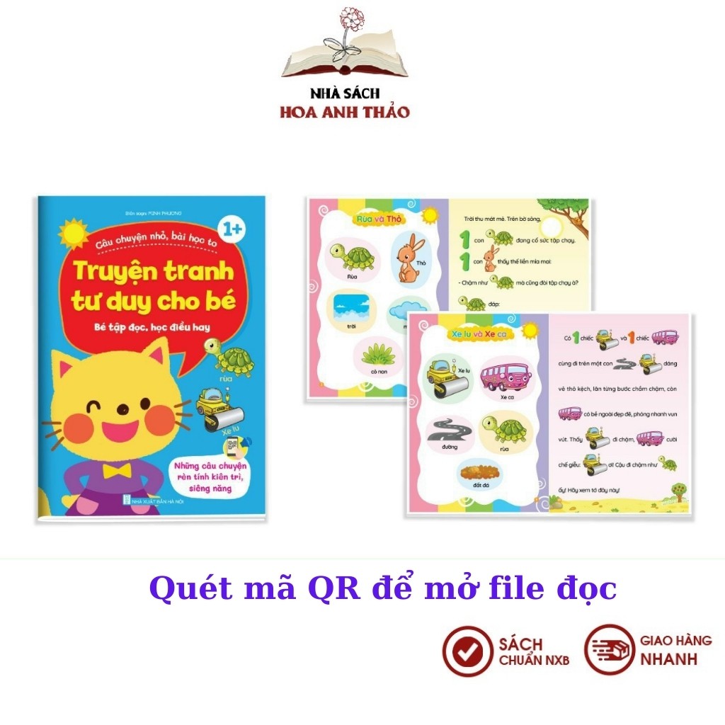 Sách - Truyện Tranh Tư Duy Cho Bé - Bộ 8 quyển dành cho các bé tập nói, tập đọc có File âm thanh nghe đọc kể truyện