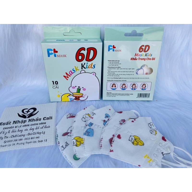 set 50 cái khẩu trang 6d kid PT mask/khẩu trang 6d cho bé