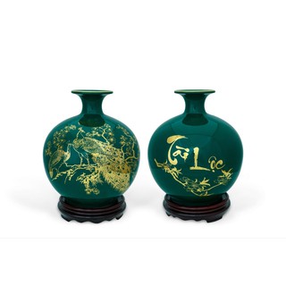 Bình Lọ Trang Trí Hút Tài Lộc Gốm Sứ Bát Tràng