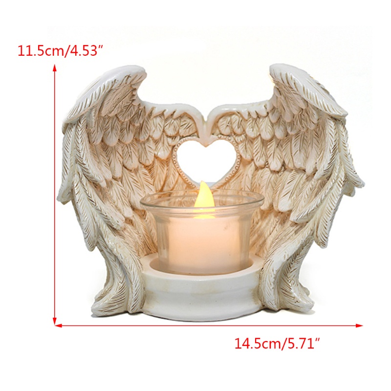 Giá Đỡ Nến Hình Đôi Cánh Thiên Thần Bằng Nhựa Resin Trang Trí Bàn Ăn / Phòng Khách