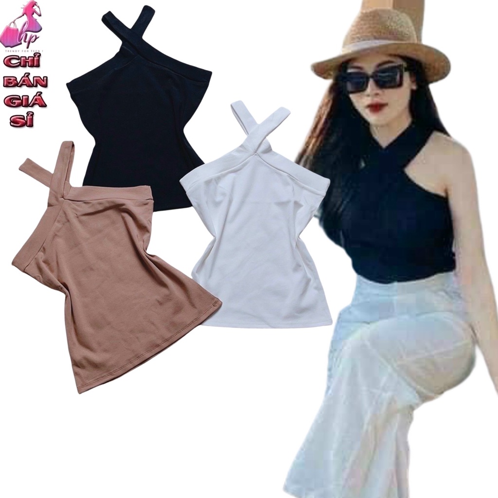 áo ống kiểu 2 dây chéo cổ croptop thun mịn xịn mẫu dễ thương thời trang 2021 A4...