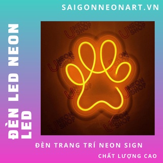 Đèn trang trí led neon sign hình  DẤU CHÂN CHÓ