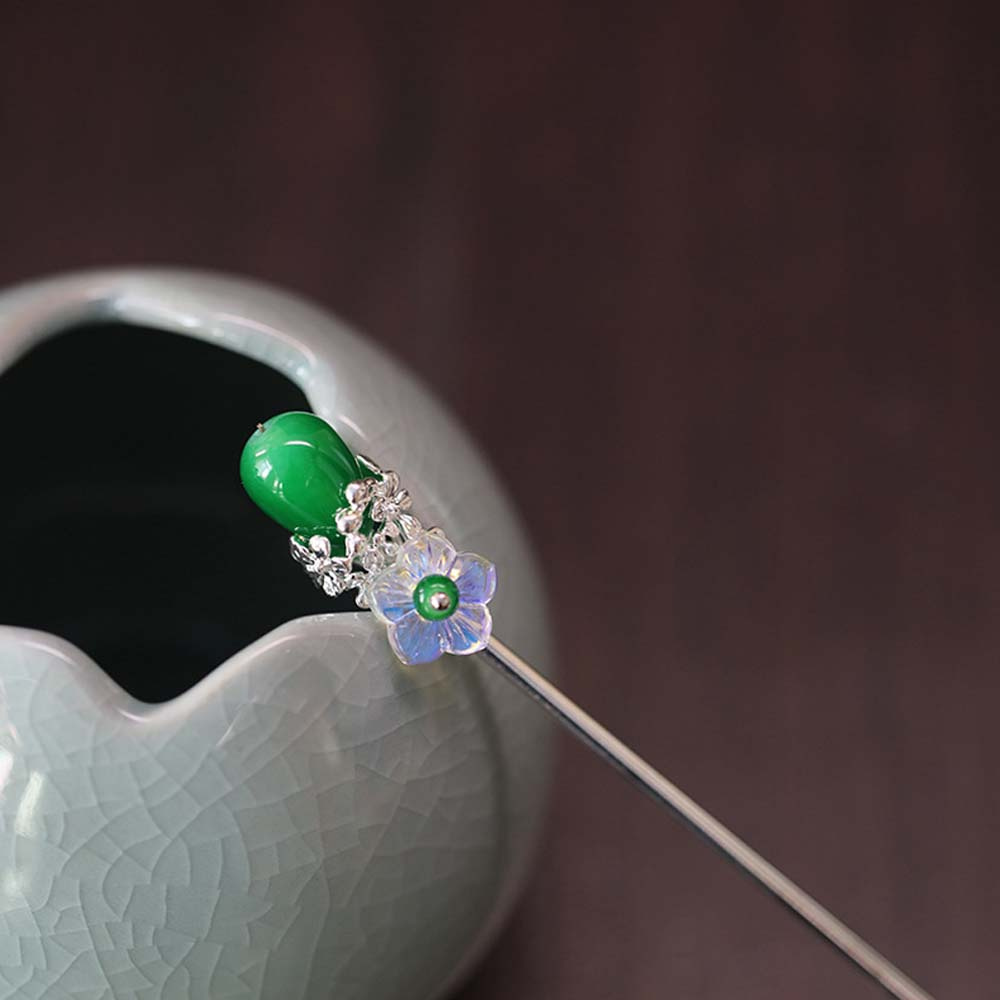 Trâm cài tóc bằng kim loại phối tua rua phong cách trung hoa cổ điển cho nữ