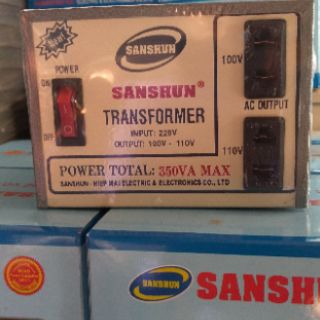 Biến áp 350VA - ổn áp 350VA( đổi nguồn điện 220V ra 110V)