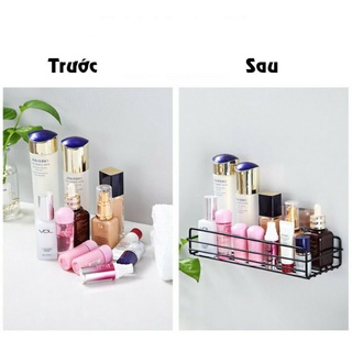  (MẪU MỚI)KỆ SẮT ĐEN CHỮ NHẬT (DÁN TƯỜNG) - SƠN TĨNH ĐIỆN