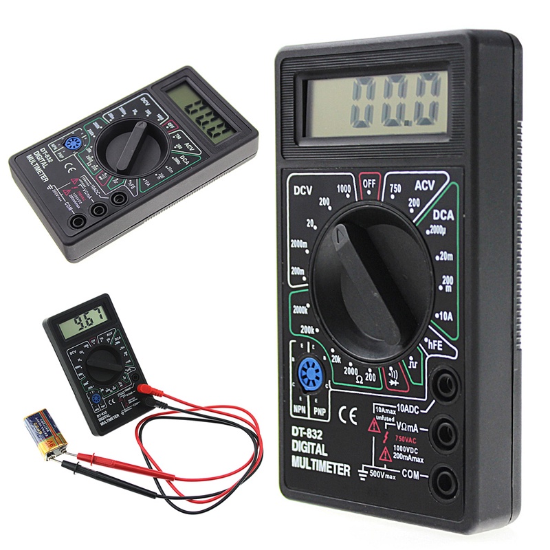 Vạn Năng Kế Kỹ Thuật Số zong DT832 Màn Hình LCD Đa Năng