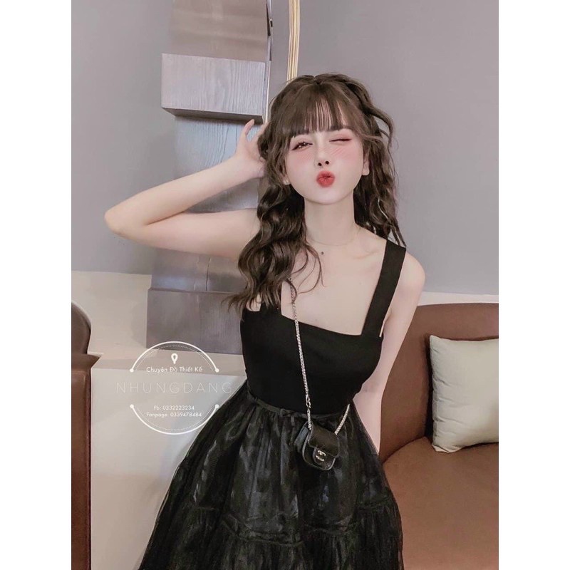 [Mã SKAMFSW175 giảm 10K đơn 50K] Áo thun 2 dây to dáng ôm, Áo kiểu hai dây bản to sexxy co giãn AS004 - NhiNhi Shop | BigBuy360 - bigbuy360.vn