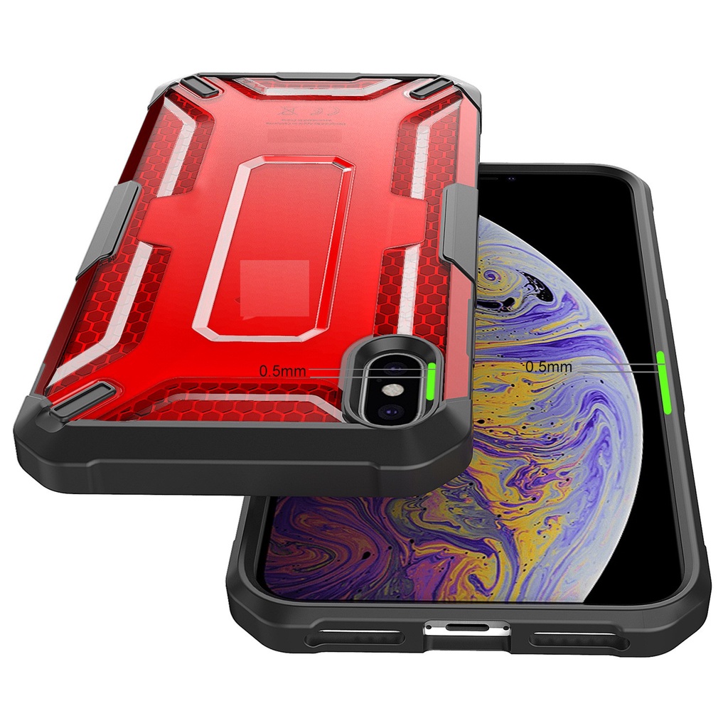 Ốp Iphone XsMax/ XR/ Iphone X/ Xs chống sốc cao cấp tiêu chuẩn quân đội hai lớp TPU + PC siêu bền mỏng nhẹ