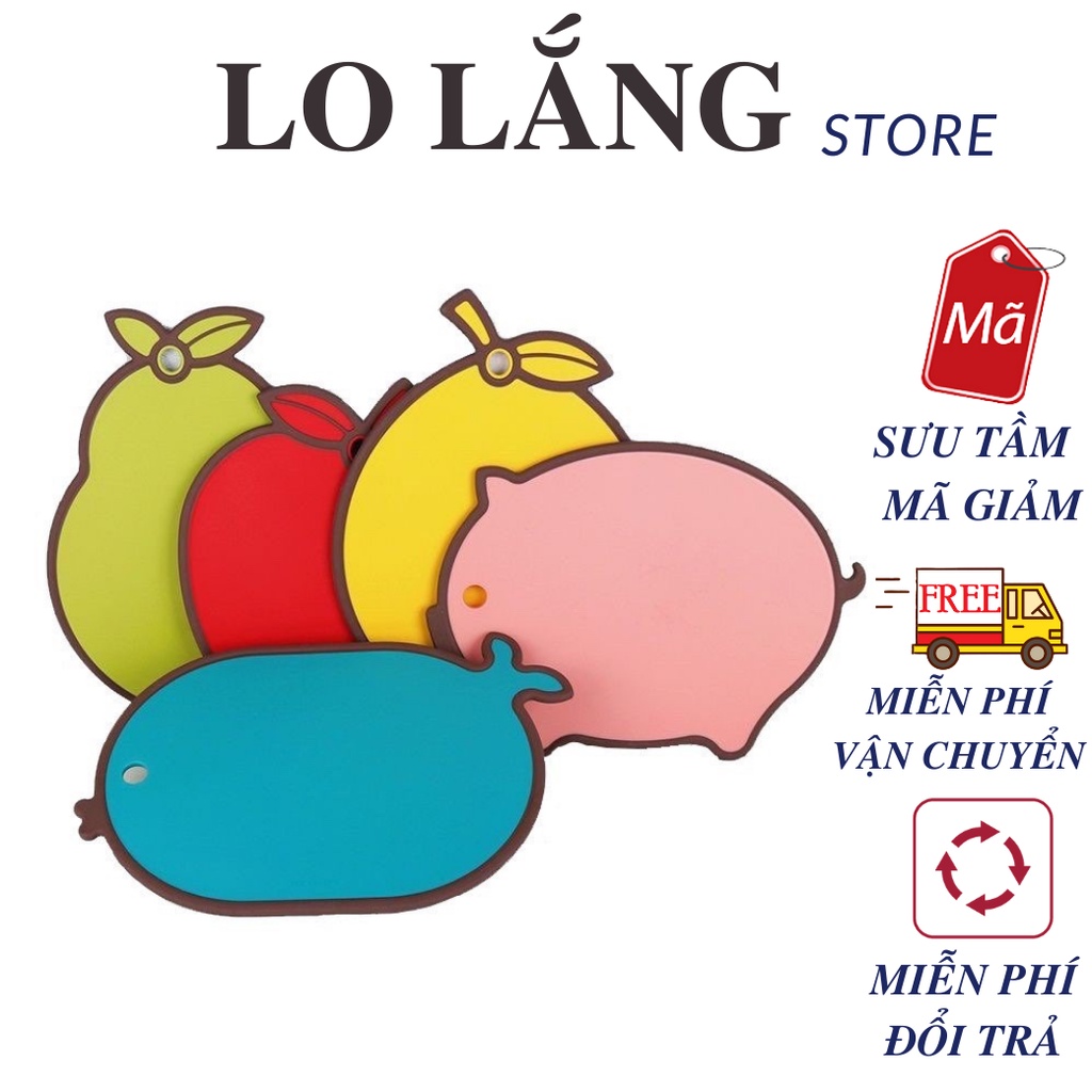 Thớt nhựa kháng khuẩn Lock&&Lock in hình cute size lớn 32x25 cao cấp