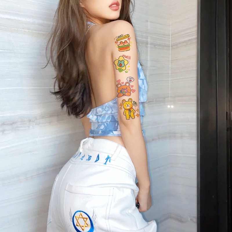 Miếng Dán Hình Xăm Hoạt Hình Dùng Một Lần