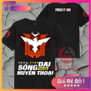 FREE SHIP Thanh lí 1 ngày  Áo Thun Free Fire - Áo đen Rank FF  Shop Uy Tín