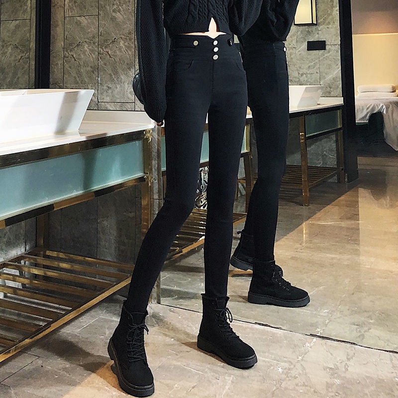 COZOK Quần skinny dáng bút chì lưng cao co giãn