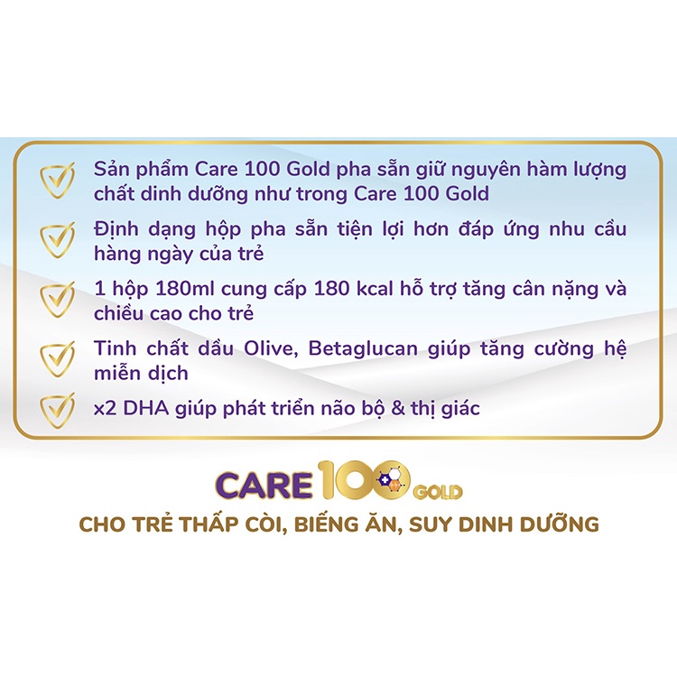 Sữa bột Care 100 gold 900g