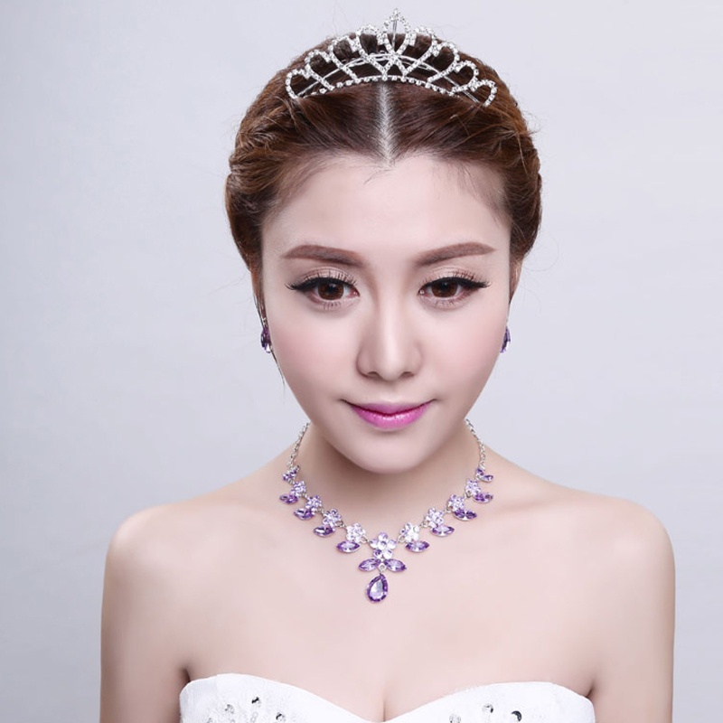 Lược Cài Tóc Hình Vương Miện Đính Đá Lấp Lánh Cho Cô Dâu