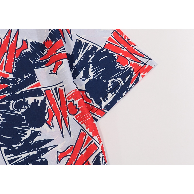 Moncler Áo Thun Tay Ngắn In Biểu Tượng Đường Phố Cổ Điển Thoải Mái Thoáng Khí Chất Lượng Cao Thời Trang