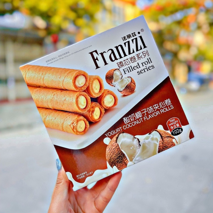 [SẴN] Bánh quy Franzzi cuộn 102gram 3 vị