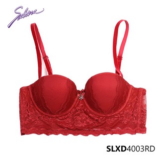Áo Lót Mút Mỏng Cup Ngang Phối Ren Màu Đỏ Fashion Gorgeous Bra By Sabina SLXD4003RD