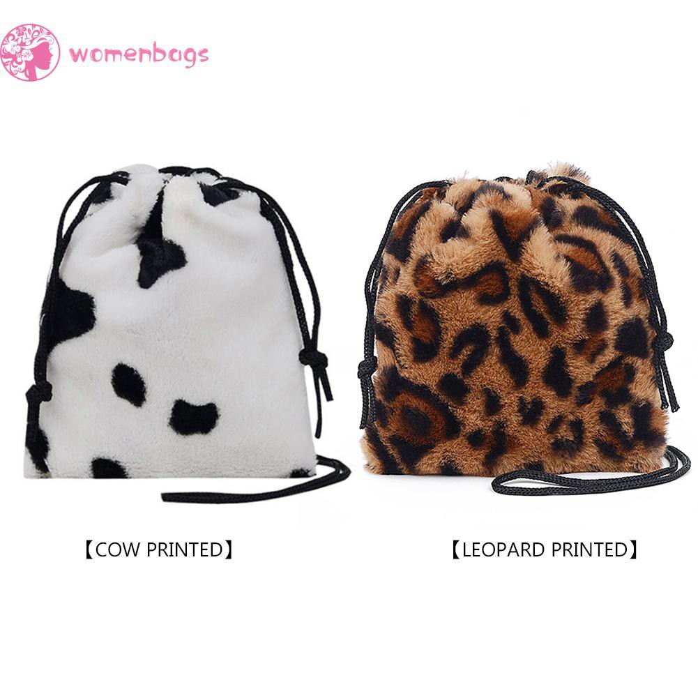 Túi Đeo Chéo Dây Rút Họa Tiết Da Bò/ Da Beo Thời Trang | BigBuy360 - bigbuy360.vn