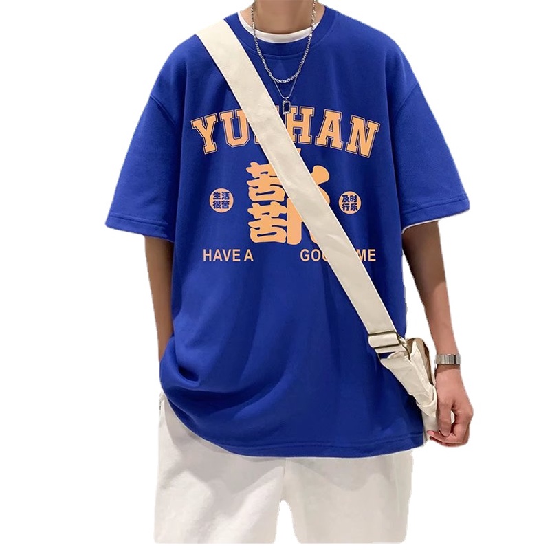 Áo Thun Tay Ngắn Dáng Rộng In Chữ Phong Cách Hip Hop Thời Trang Mùa Hè Cho Nam Giới [M-8XL]