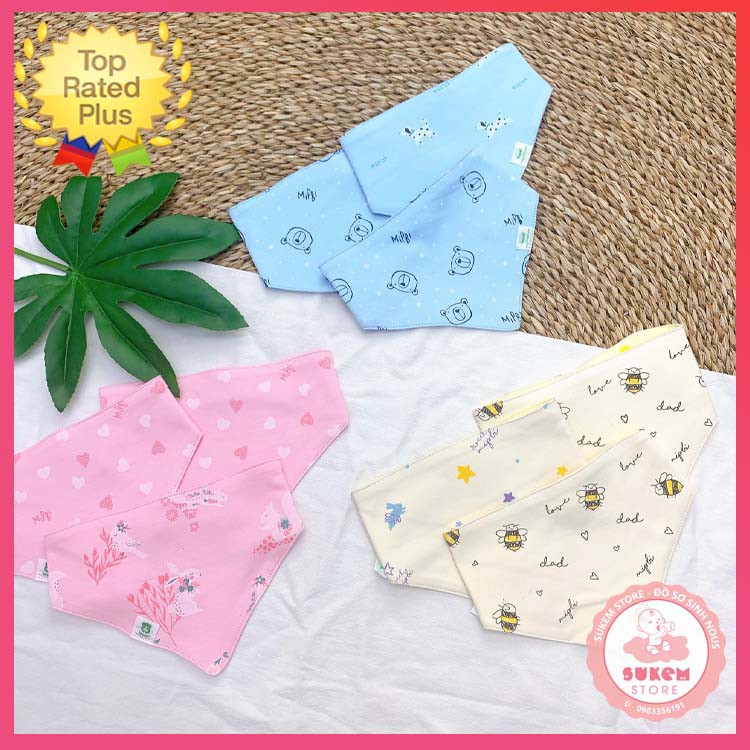 Yếm Tam Giác MIPBI- Set 3c 100% Cotton