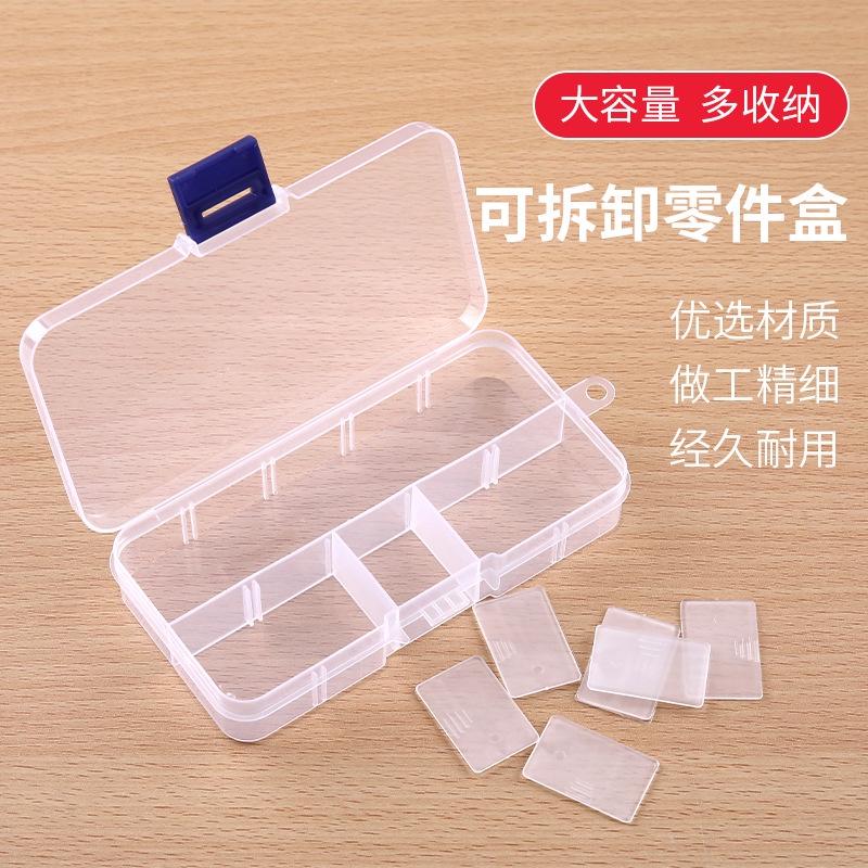 Hộp Nhựa PP 10 Ngăn Trong Suốt Đựng Trang Sức Tiện Lợi