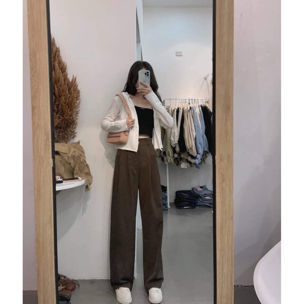 Áo Cardigan Nữ Khuy Trơn Dáng Ngắn ⚡ Casper.Store | FREESHIP | ⚡ Áo khoác len trơn dài tay dáng cộc, nữ tính