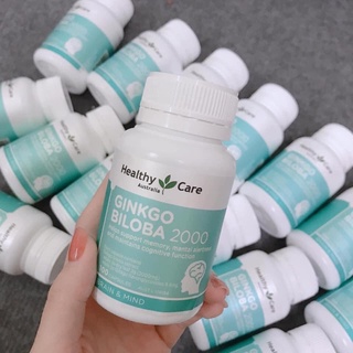 Viên Uống Bổ Não Healthy Care Ginkgo Biloba Úc 2000mg Hỗ Trợ Tăng Tuần Hoàn Máu Não, Cải Thiện Nhận Thức, Trí Nhớ 100 Vi