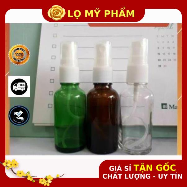 Chai Xịt Phun Sương ❤ GIÁ TỐT NHẤT ❤ Chai xịt phun sương thủy tinh 15ml,20ml,30ml chiết nước hoa