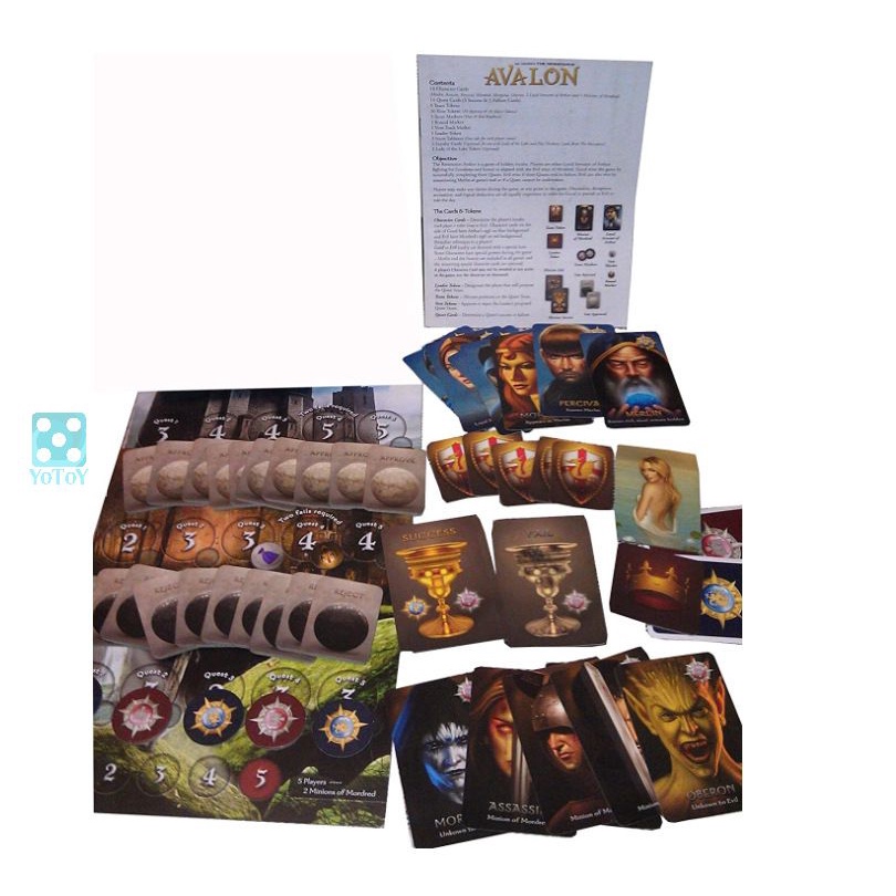 Avalon boardgame – Trò chơi thẻ bài nhập vai chiến thuật bản tiếng anh chất lượng các phiên bản