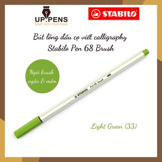 Bút brush viết calligraphy Stabilo Pen 68 Brush – Màu xanh lá mạ (Light Green)