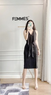 Váy lụa công sở