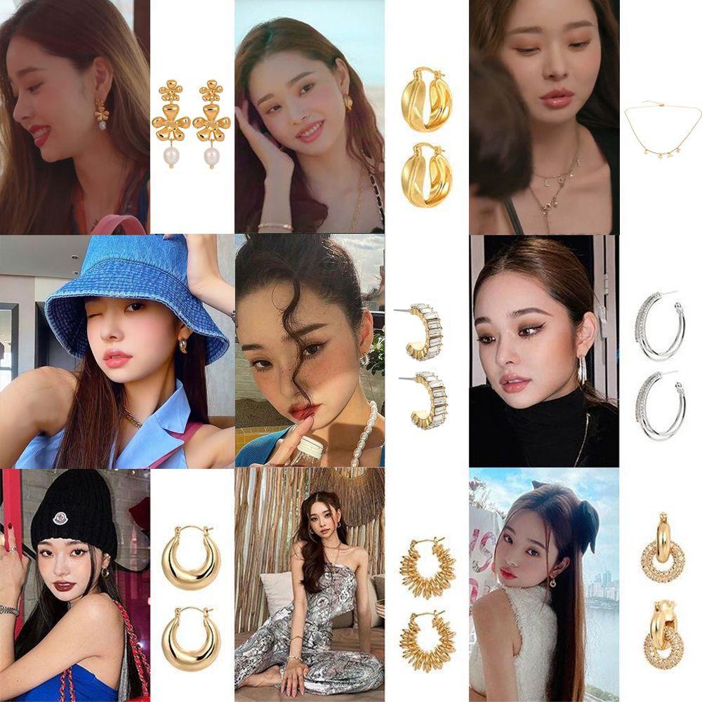 Khuyên Tai Vòng Hình Học Chữ Love Bằng Kim Loại Đơn Giản Thời Trang Dành Cho Nữ MXMUSTY