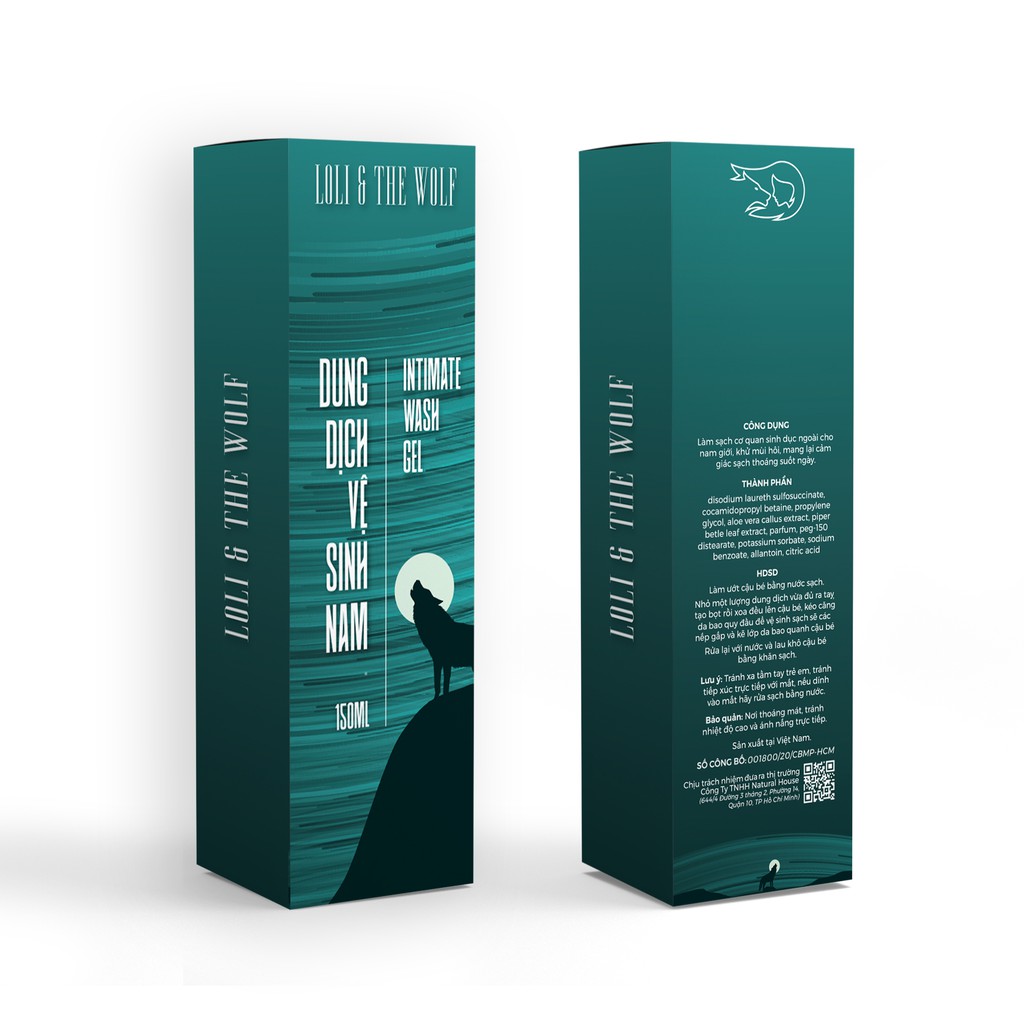 Dung dịch vệ sinh nam dạng gel 150ml - Loli &amp; The Wolf