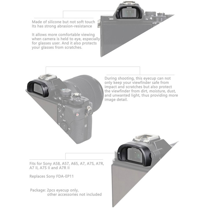 Cao su che mắt ngắm Eyecup FDA-EP11 cho Sony A7II A65