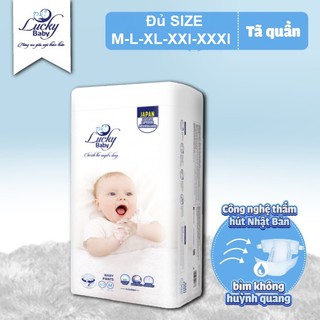 Bịch Bỉm quần Lucky Baby không chất Huỳnh quang M40/ L38/ XL36/ XXL34/ XXXL32
