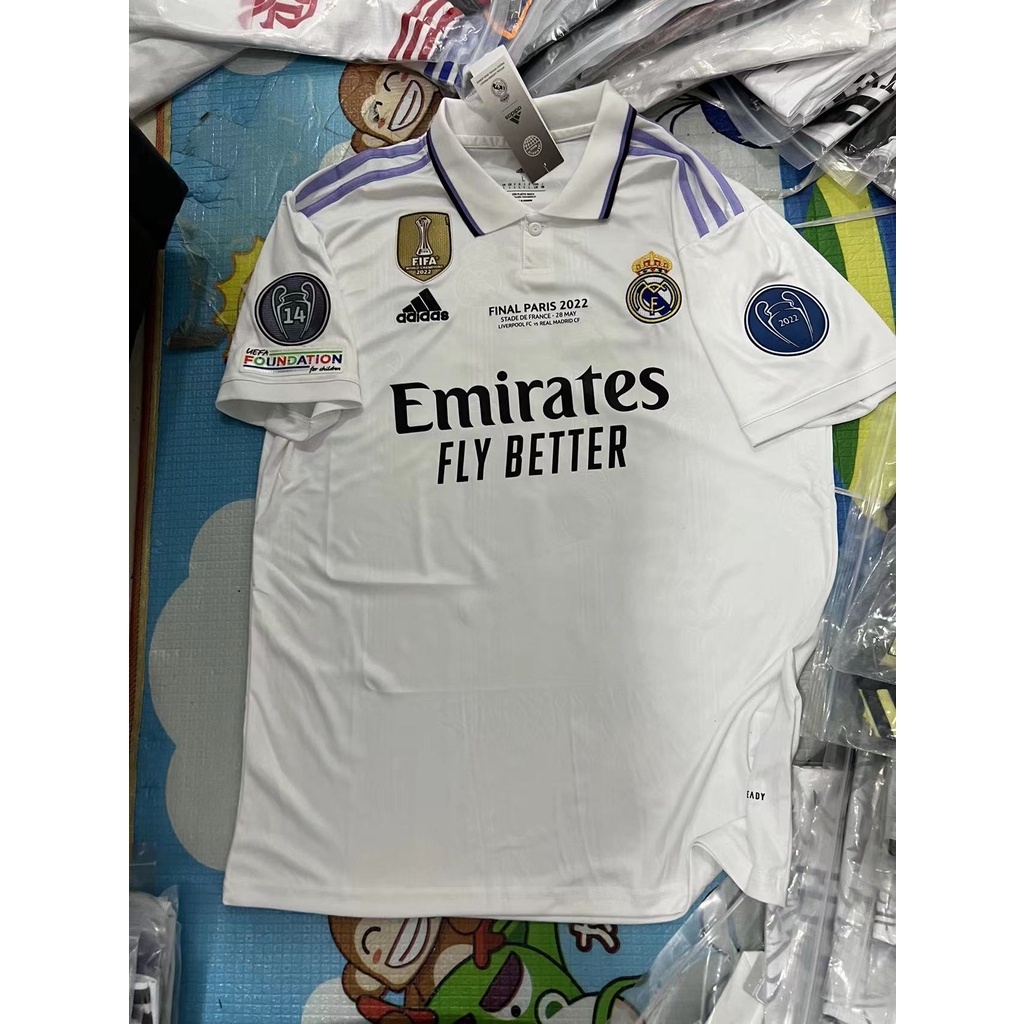 Áo Thun Thể Thao In Hình Logo Câu Lạc Bộ Real Madrid 2022
