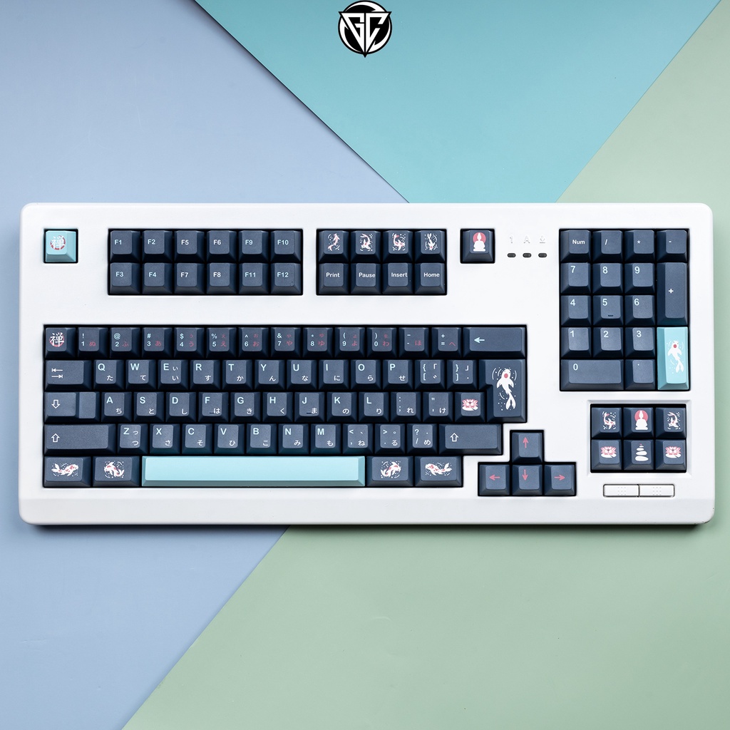 Keycap GMK ZenPond Clone 143 nút bàn phím cơ Thick PBT Cherry Profile