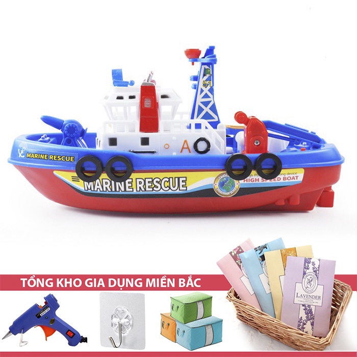 Đồ Chơi Thuyền TÀU THỦY Phun Nước Tự Động Cho Bé - Chạy Pin Loại 1 BMBE1042