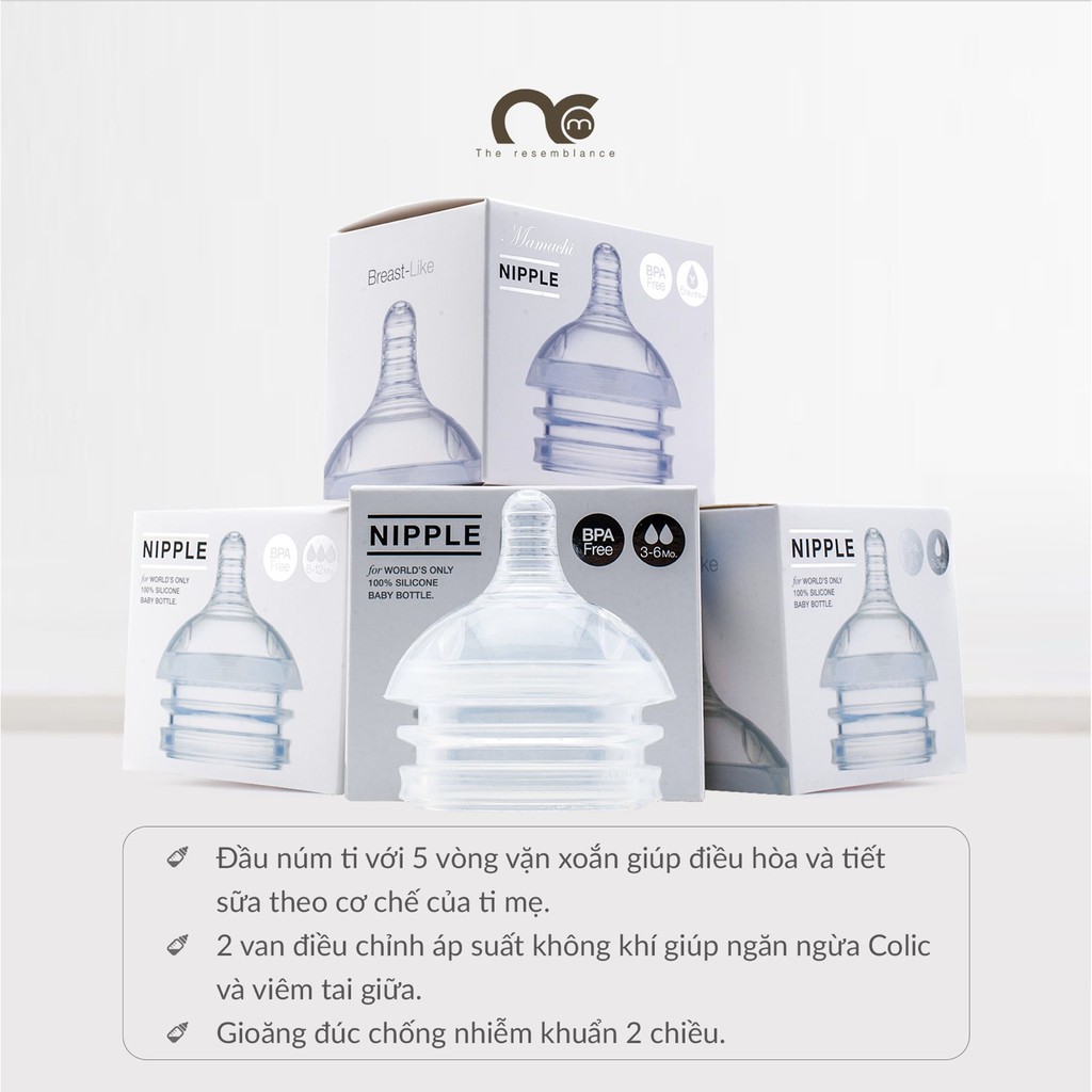 Núm ti Mamachi làm từ 100% Silicone y tế