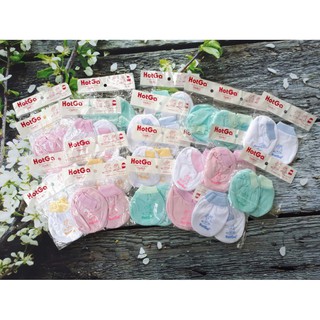 Set bao tay + Bao chân cho trẻ sơ sinh Hột gà