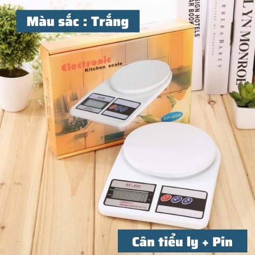 Cân Tiểu Ly  SF400 -Cân Điện nhà Bếp Định Lượng 1g - 10kg Độ Chính Xác Cao Nhỏ Gọn Làm Bánh Mini Cân tiêu li Pin AA