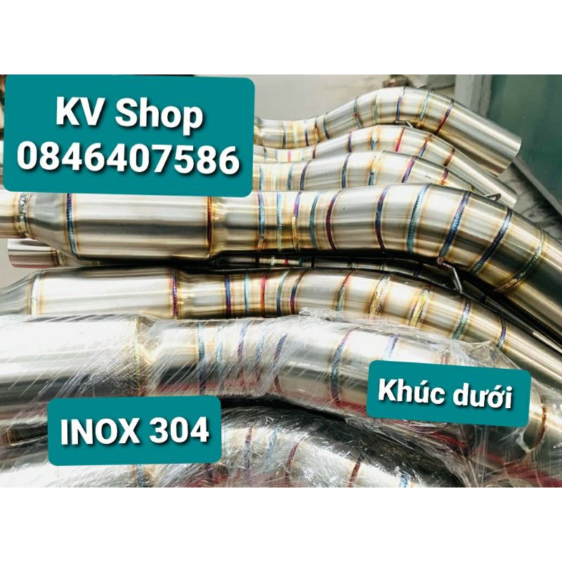 Cổ bầu tổ ong 2 khúc inox 304,(  Exciter 150/155VVA) , ( Winner X / V1 ), R15V3 - MT15 - TFX - R15V2 - Sonic