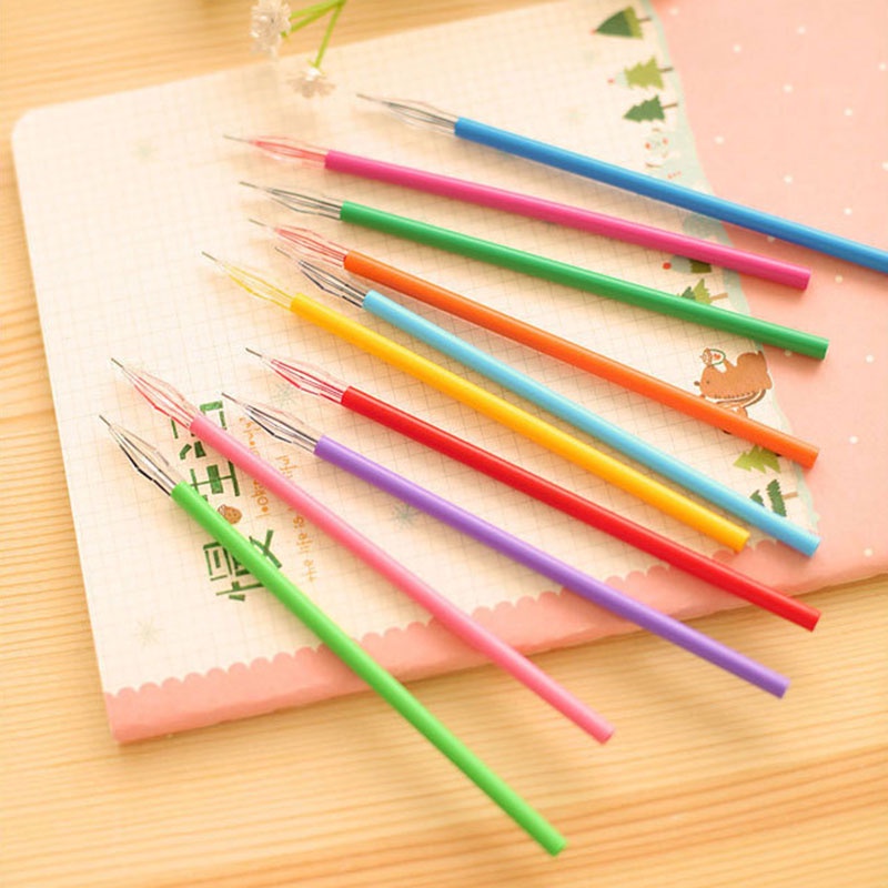 Set 12 Lõi Bút Kim Cương 0.38mm 12 Màu Sắc Sáng Tạo