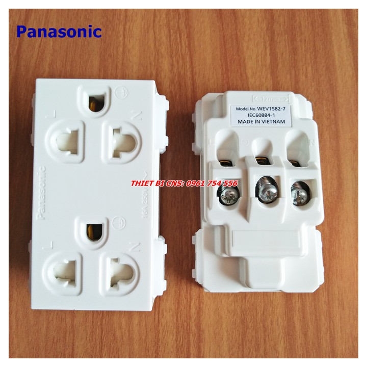 Ổ cắm Đơn - Đôi 2 chấu, 3 chấu Panasonic - Dòng Wide Series - Chính hãng